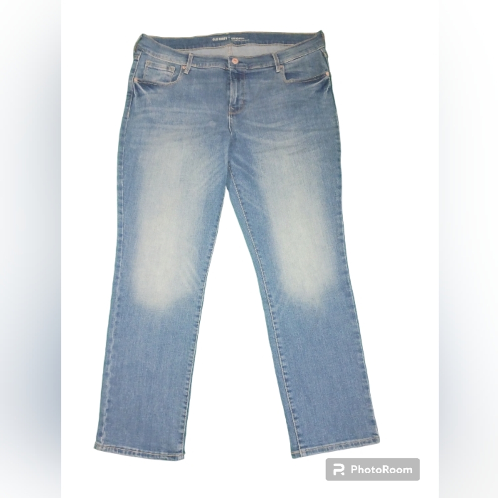 OLD NAVY SIZE 16 Short (Plus) Original Mid-Rise Straight-Leg STRETCH JEANS